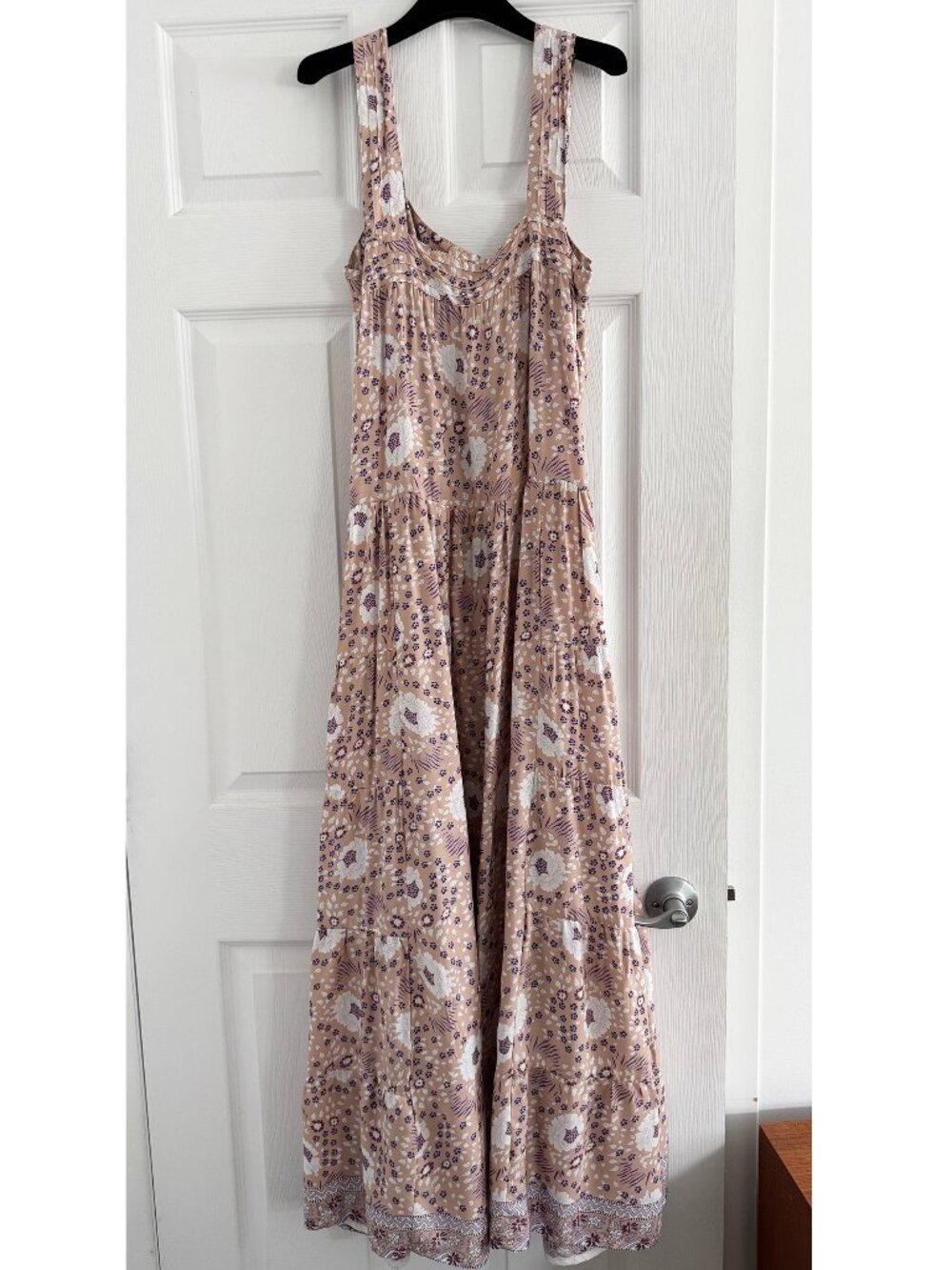 Natalie Martin "Jasmine" Maxi Dress in "Vintage Flowers Amethyst", size Medium
